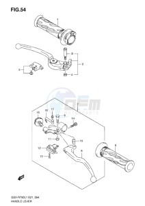 GSX-R750 drawing HANDLE LEVER