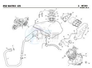 RS2-125-MATRIX-RED drawing HOSE CONNEXIONS TANKS