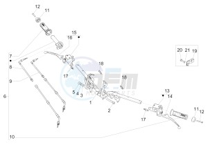 Medley 125 4T ie ABS E4 (EMEA) drawing Handlebars - Master cil.