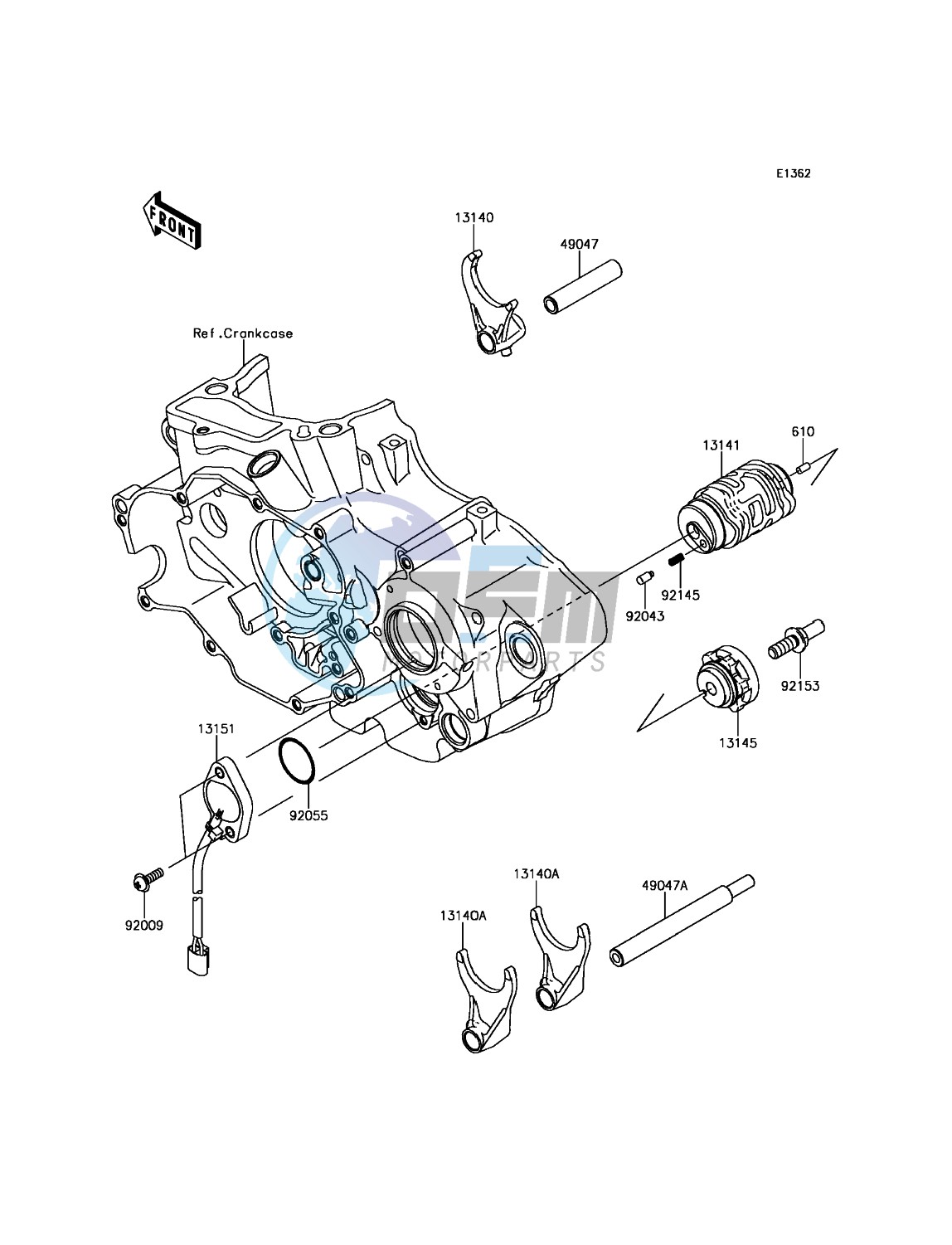 Gear Change Drum/Shift Fork(s)