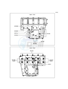 Z800 ABS ZR800BFF FR GB XX (EU ME A(FRICA) drawing Crankcase Bolt Pattern