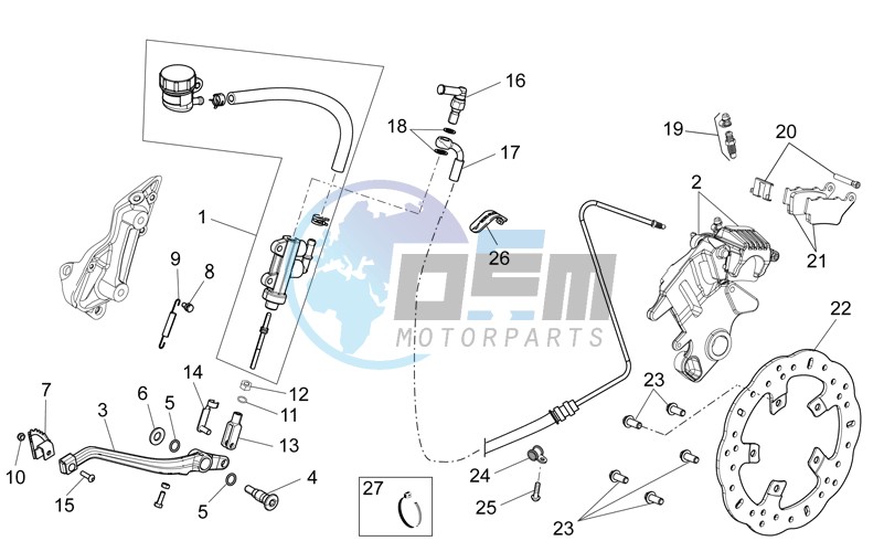 Rear brake system