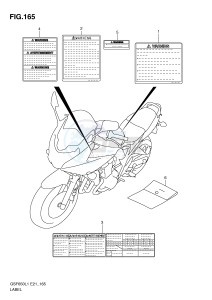 GSF650 (E21) Bandit drawing LABEL (GSF650SAL1 E21)