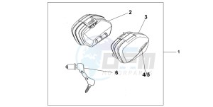 CBF600N drawing STANDARD PANNIER SET