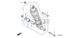 CB600FA Europe Direct - (ED) drawing REAR CUSHION