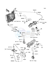 NINJA ZX-6R ZX600RDF FR GB XX (EU ME A(FRICA) drawing Water Pipe