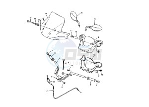 FZ8-S 800 180 drawing STEERING HANDLE- CABLE