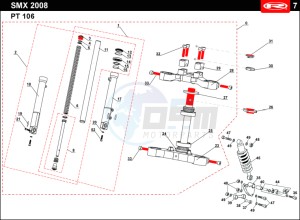 SMX-50-RACING-BLUE drawing SUSPENSION