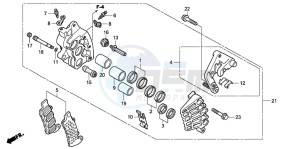 VTX1800C1 drawing R. FRONT BRAKE CALIPER