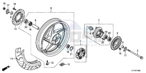 CBR125RC drawing REAR WHEEL