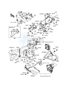 Z800_ABS ZR800BEF FR GB XX (EU ME A(FRICA) drawing Cowling Lowers