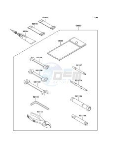 JET SKI STX-12F JT1200-D1 FR drawing Owner's Tools