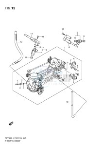 SFV650 (E3-E28) Gladius drawing THROTTLE BODY (SFV650L1 E3)