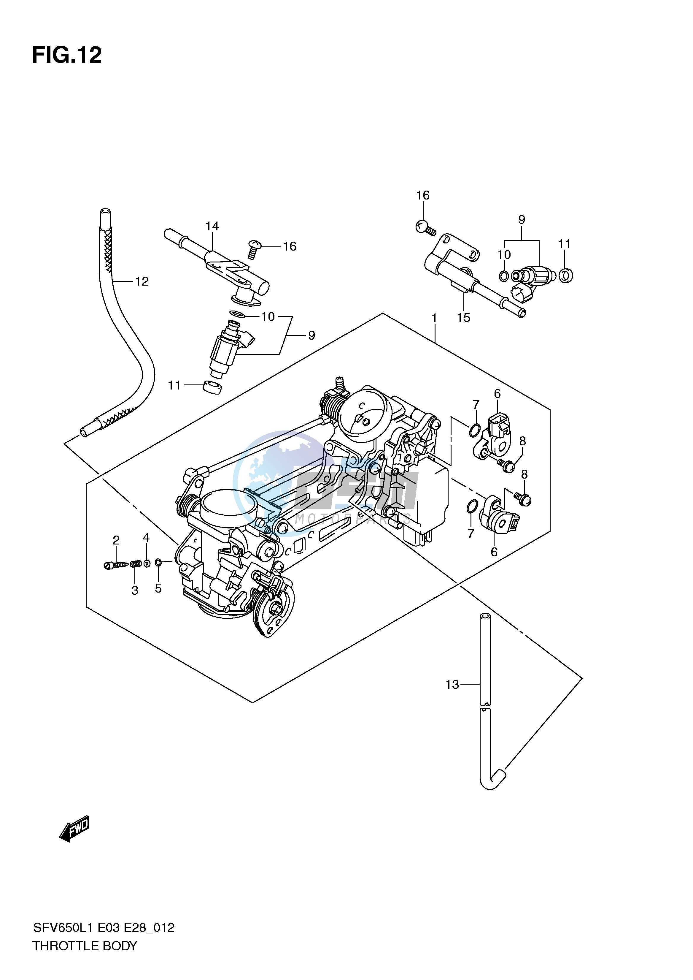 THROTTLE BODY (SFV650L1 E3)