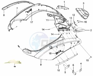 MIO 100 drawing COWLING / TAIL LIGHT