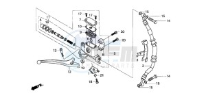 SH50 drawing FRONT BRAKE MASTER CYLINDER