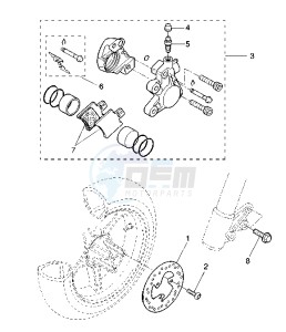 YQ AEROX 50 drawing REAR WHEEL