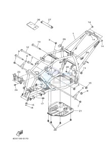 YFM250R YFM25RD RAPTOR 250 (1BTN 1BTP 1BTR) drawing FRAME