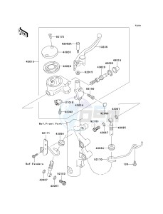 VN 800 E [VULCAN 800 DRIFTER] (E6F) E6F drawing FRONT MASTER CYLINDER