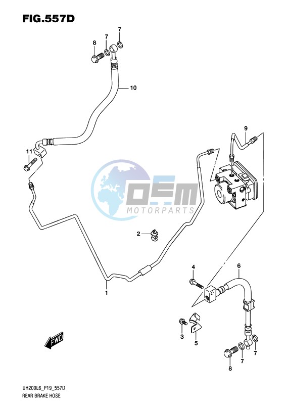 REAR BRAKE HOSE