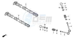 CB600F2 HORNET S drawing CAMSHAFT/VALVE