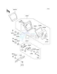 KL 650 A [KLR 650] (A6F-A7F) A7F drawing TAILLIGHT-- S- -