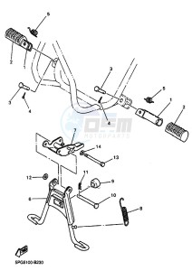 PW50 (2SAU) drawing STAND & FOOTREST