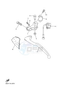 YZ450F (1SL1 1SL2 1SL3 1SL4) drawing HANDLE SWITCH & LEVER