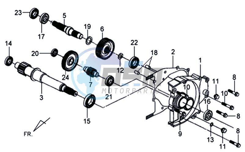 CRANKCASE - DRIVE SHAFT