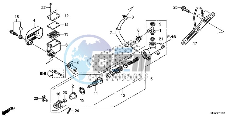 REAR BRAKE MASTER CYLINDER