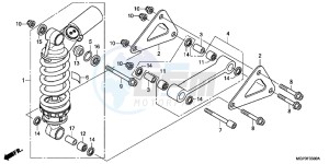 CBR1000RRD Fireblade - CBR1000RR UK - (E) drawing REAR CUSHION (CBR1000RR/RA)