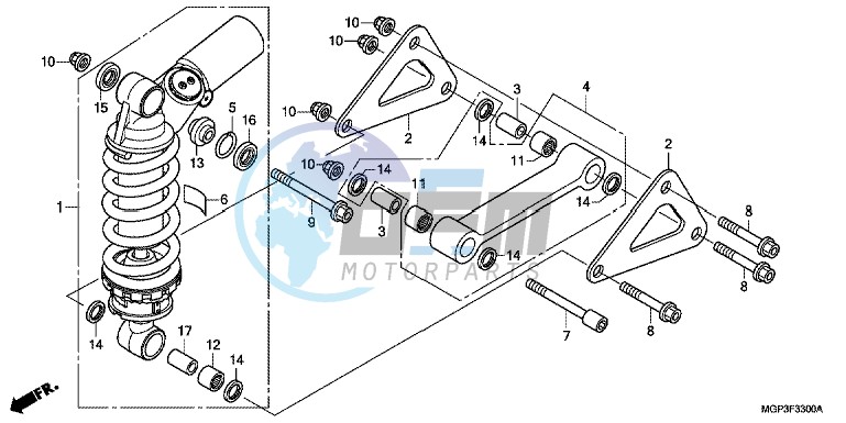 REAR CUSHION (CBR1000RR/RA)