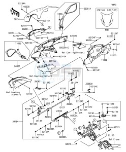 Z1000SX ZX1000LFF FR GB XX (EU ME A(FRICA) drawing Cowling(Upper)