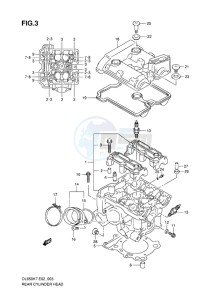 DL650 ABS V-STROM EU-UK drawing REAR CYLINDER HEAD