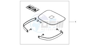 CBF600SA drawing TOP BOX PANEL KIT - NORTH POLE BLUE