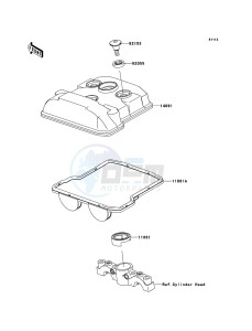 KX450F KX450FCF EU drawing Cylinder Head Cover