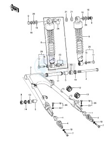 KZ 1000 P [POLICE 1000] (P1-P5) [POLICE 1000] drawing SWING ARM_SHOCK ABSORBERS