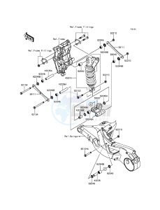 NINJA H2 ZX1000NGF XX (EU ME A(FRICA) drawing Suspension/Shock Absorber