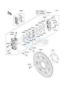 ZX 600 R [NINJA ZX-6R MONSTER ENERGY] (R9FA) R9FA drawing FRONT BRAKE