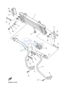 XJR1300 (5WMW) drawing OIL COOLER