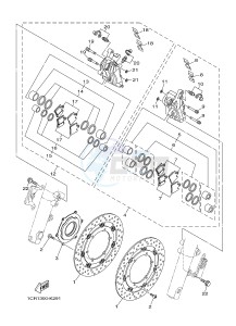 XV1900A MIDNIGHT STAR (1CR3) drawing FRONT BRAKE CALIPER