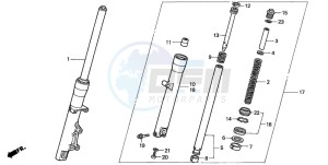 VT125C2 drawing FRONT FORK