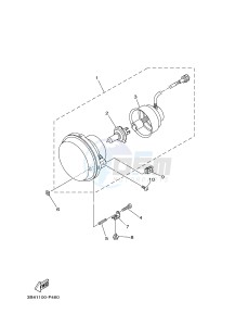 YFM550FWAD YFM5FGPHD GRIZZLY 550 EPS HUNTER (1HSM) drawing HEADLIGHT