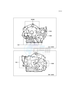 VN800 CLASSIC VN800-B10P GB XX (EU ME A(FRICA) drawing Crankcase Bolt Pattern