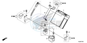 CBR250RF CBR250R Europe Direct - (ED) drawing BATTERY