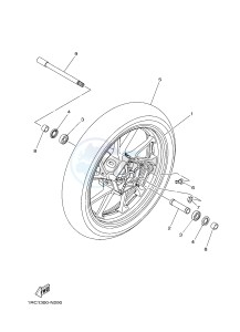 MT09 900 (1RCC) drawing FRONT WHEEL