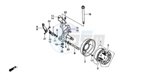 TRX90 FOURTRAX 90 drawing FRONT BRAKE PANEL