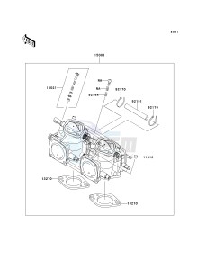 JS 800 A [800 SX-R] (A6F-A9F) A8F drawing CARBURETOR