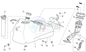 Scarabeo 400-492-500 Light drawing Fuel Tank