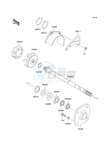 JS 800 A [800 SX-R] (A6F-A9F) A7F drawing DRIVE SHAFT